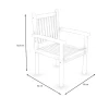 Online Gartenstuhl, natur, Akazie, 59 x 62 x 92,5 cm, mit Armlehnen, FSC®-zertifiziertes Produkt Gartenstühle & Gartensessel