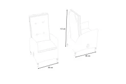 Outlet Gartenstuhl-Set, beige/anthrazit, Aluminium/Polyrattan, 55 x 65 x 112 cm, mit verstellbarer Rückenlehne Aluminium-Gartenmöbel|Gartenstühle & Gartensessel
