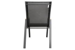 Outlet Glasgow Garten-Essgruppe für 4 Personen, anthrazit matt/natur, Alu/Edelstahl, stapelbar, pulverbeschichtet, hohe Belastbarkeit Garten-Essgruppen|Aluminium-Gartenmöbel
