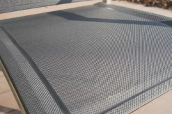 Discount Glasgow Garten-Essgruppe für 8 Personen, Edelstahl/Textilene, ausziehbarer Tisch 200/300 x 100 cm, stapelbare Sessel, FSC®-zertifiziertes Produkt Garten-Essgruppen|Aluminium-Gartenmöbel