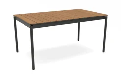Online Glasgow Garten-Essgruppe für 4 Personen, anthrazit matt/natur, Alu/Edelstahl, klappbar, pulverbeschichtet Garten-Essgruppen|Aluminium-Gartenmöbel
