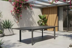 Hot Grawford Gartentisch, ausziehbar 180-270cm, Glaskeramik anthrazit, Aluminium Gartentische|Aluminium-Gartenmöbel