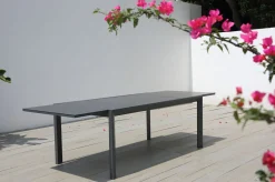 Hot Grawford Gartentisch, ausziehbar 180-270cm, Glaskeramik anthrazit, Aluminium Gartentische|Aluminium-Gartenmöbel