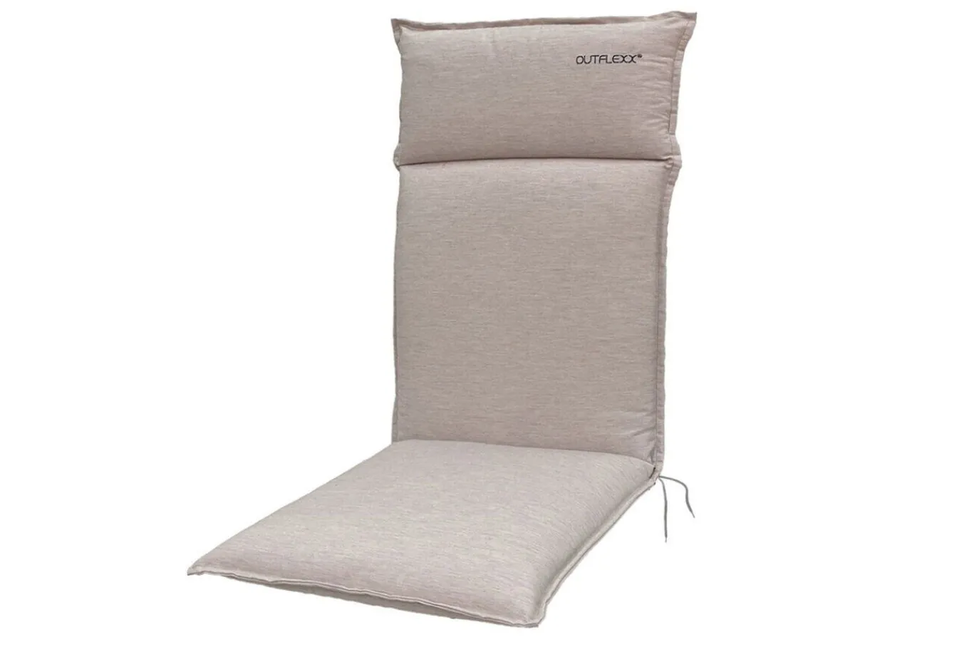 Hot Green 6er-Set Sitzkissen für Hochlehner, nature, recyceltes Polyester, hautsympathisch, mit Rückengurt und Bindekordeln Hochlehner-Auflagen