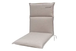 Online Green 6er-Set Sitzkissen für Niederlehner, nature, recyceltes Polyester, hautsympathisch, mit Rückengurt und Bindekordeln Niedriglehner-Auflagen