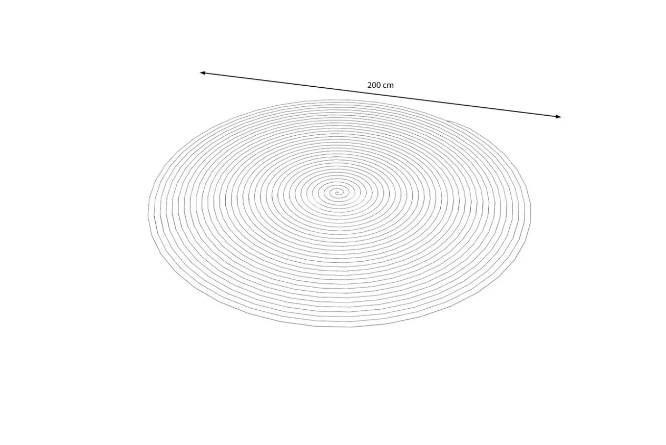 Online Harmony Outdoor Teppich, Aluminium-White, recyceltes PET-Garn, Ø 200 cm, für Innen- und Außenbereich geeignet Outdoor Teppiche