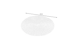 Hot Harmony Outdoor Teppich, Andorra White, recyceltes PET-Garn, Ø 120 cm, für Innen- und Außenbereiche geeignet Outdoor Teppiche