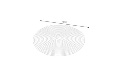 Hot Harmony Outdoor Teppich, Andorra White, recyceltes PET-Garn, Ø 120 cm, für Innen- und Außenbereiche geeignet Outdoor Teppiche