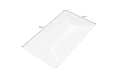 Hot Harmony Outdoor Teppich, Aluminium-White, recyceltes PET-Garn, 90 x 160 cm, für Innen- und Außenbereich Outdoor Teppiche
