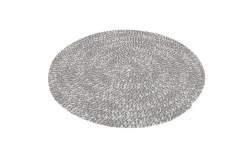 New Harmony Outdoor Teppich, Aluminium-White, rund, PET-Garn aus recyceltem Material, Ø 120 cm, für Innen- und Außenbereiche geeignet Outdoor Teppiche