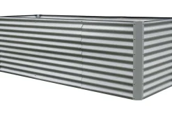 Clearance Hochbeetverlängerung, silber, Aluminium-Zink-Stahl, pulverbeschichtet, 80x90x84 cm Hochbeet|Gartenmöbel-Zubehör & Ersatzteile