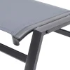 Hocker, anthrazit/grau, Alu/Textilene, 49x55x37cm Gartenstühle & Gartensessel