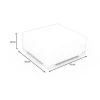 Discount Hocker, desert-beige, Aluminium/Polyrattan, 70 x 70 x 31 cm, mit Fußkappen, pflegeleicht, hohe Belastbarkeit Aluminium-Gartenmöbel|Gartenstühle & Gartensessel
