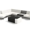 Hot Jewel Gartenlounge für 5-6 Personen, anthrazit/hellgrau, Alu/Polyester, inkl. Beistelltisch Gartenlounge|Aluminium-Gartenmöbel
