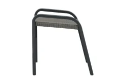 Sale Kiribati Fußhocker, grau, Aluminium/Polyrattan, 59x50x49,5 cm Aluminium-Gartenmöbel|Gartenstühle & Gartensessel