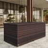 Clearance Kissenbox, braun marmoriert, Polyrattan, 204x94x75cm Polyrattan-Gartenmöbel|Auflagenbox