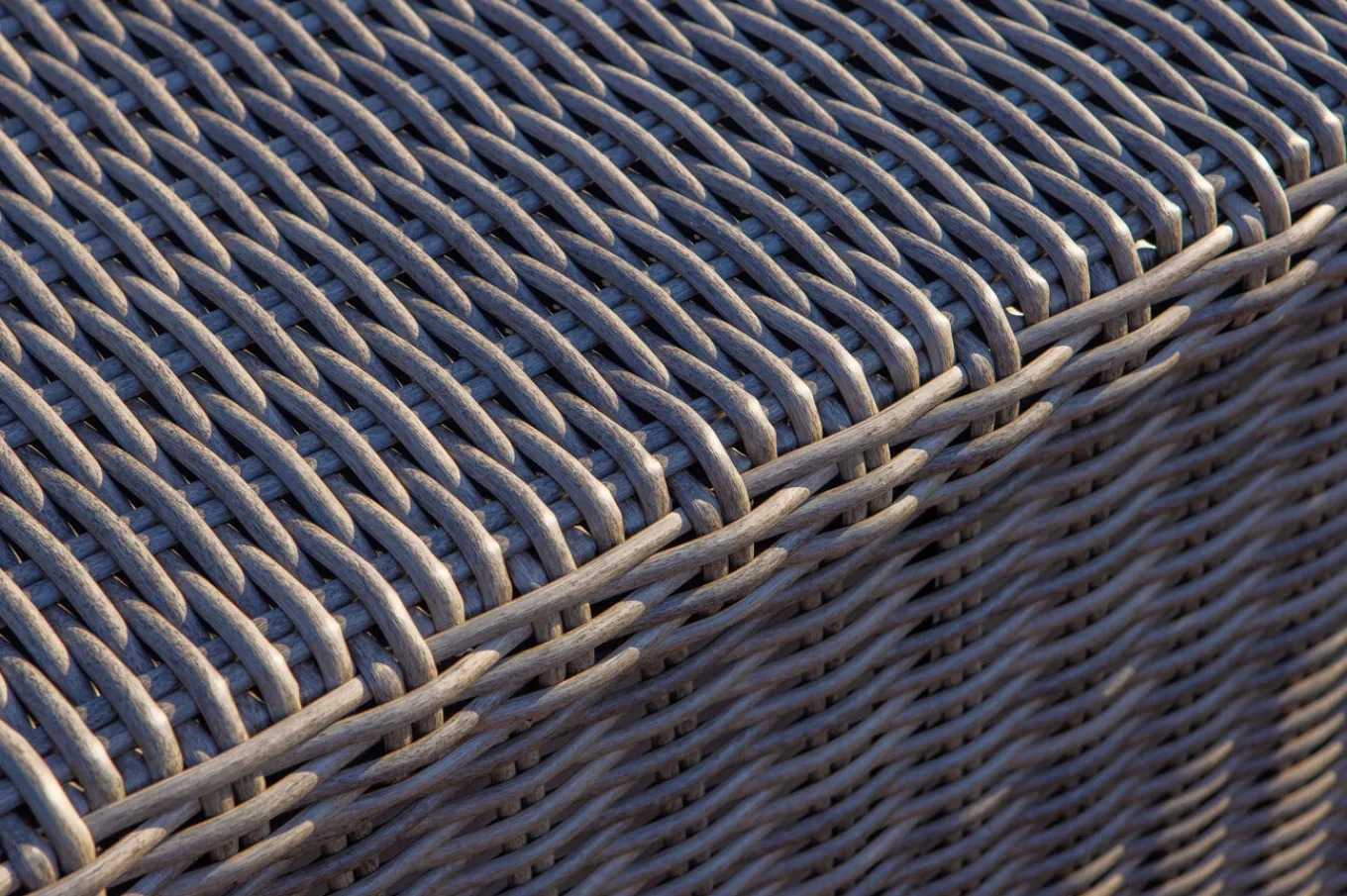 New Kissenbox L, grau, Polyrattan, 204x94x75cm Polyrattan-Gartenmöbel|Auflagenbox