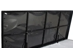 Kissenbox, schwarz, Polyrattan, 204x94x75cm Polyrattan-Gartenmöbel|Auflagenbox