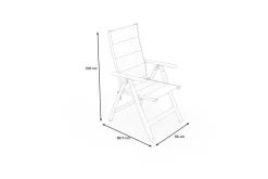 Best Klappstuhl, padded, schwarz, Aluminium, klappbar, pulverbeschichtet, robust, leichte Handhabung Aluminium-Gartenmöbel|Gartenstühle & Gartensessel