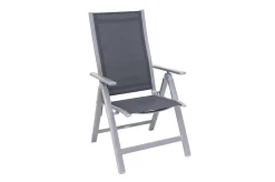 Sale Klappstuhl, silber/anthrazit, Alu/Textilene, 70x58x106cm Gartenstühle & Gartensessel