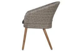 Kota Garten-Essgruppe, grau/natur, Akazie/Polyrattan/Alu, Ausziehbarer Tisch 180/220/260 x 100 cm, 8 Sessel, FSC®-zertifiziertes Produkt Garten-Essgruppen|Akazien-Gartenmöbel