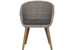 Online Kota Garten-Essgruppe, 6 Personen, ausziehbarer Tisch 180–260 cm, Akazie FSC®-zertifiziert/Polyrattan Garten-Essgruppen|Akazien-Gartenmöbel