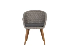Hot Kota Garten-Essgruppe, grau/natur, Akazie/Polyrattan/Alu, Ausziehbar, 180/240 x 100 cm Tisch, 6 Sessel, FSC®-zertifiziertes Produkt Garten-Essgruppen|Akazien-Gartenmöbel