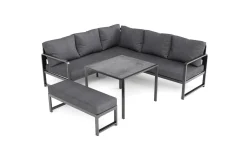 New Laguna Gartenlounge, dunkelgrau, Aluminium/Polyester, pulverbeschichtet Gartenlounge|Aluminium-Gartenmöbel