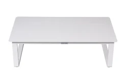 Outlet Loungegarnitur, 4-teilig, beige/weiß, Alu/Holzimitat, Tisch 110 x 60 cm, inkl. Kissen mit Reißverschluss Gartenlounge|Aluminium-Gartenmöbel