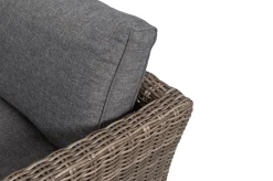 Loungegruppe, grau, Polyrattan, 4 Personen, verstellbare Sitzflächen, wasserfeste Kissenbox Polyrattan-Gartenmöbel|Gartenlounge