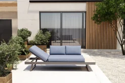 Online Lounge/Liege, silber, Alu/Polyester, verstellbar, hoher Liegekomfort, 230 x 80 cm Gartenliegen|Aluminium-Gartenmöbel