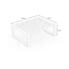 Hot Loungetisch, anthrazit, Aluminium, 100 x 80 cm, witterungsbeständig Gartentische|Aluminium-Gartenmöbel