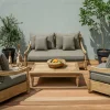 Best Loungetisch, natur, recyceltes Teak, 120x80x31cm, aufwendig gestaltete Tischbeine, FSC®-zertifiziertes Produkt Gartentische