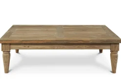 Best Loungetisch, natur, recyceltes Teak, 120x80x31cm, aufwendig gestaltete Tischbeine, FSC®-zertifiziertes Produkt Gartentische