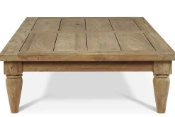Best Loungetisch, natur, recyceltes Teak, 120x80x31cm, aufwendig gestaltete Tischbeine, FSC®-zertifiziertes Produkt Gartentische