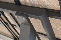 New Louvra Ausziehtisch, anthrazit/Holzoptik, Alu/Keramik, 160/210x100,5cm, Tischplatte aus Keramikfliesen Gartentische