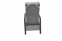 New Louvra Select Design-Diningsessel, natur/anthrazit, Polyrattan, 59 x 72 x 111 cm, Rücken stufenlos verstellbar Polyrattan-Gartenmöbel|Gartenstühle & Gartensessel
