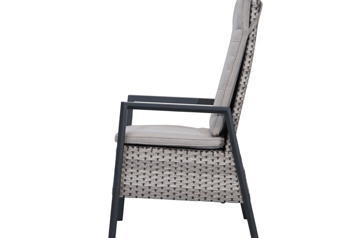 Best Louvra Select Garten-Essgruppe, natur/anthrazit, Polyrattan/Alu, 4 Sessel, Tisch 160/210 x 100 cm Polyrattan-Gartenmöbel|Garten-Essgruppen