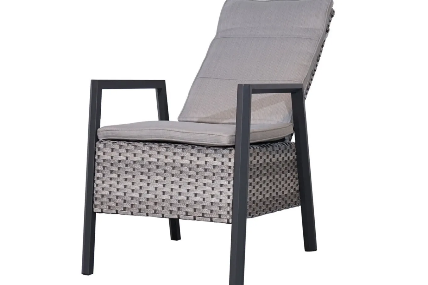 Hot Louvra Select Garten-Essgruppe, natur/anthrazit, Polyrattan/Alu, Tisch 200/260 x 100 cm, 6 Sessel Polyrattan-Gartenmöbel|Garten-Essgruppen