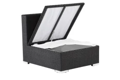 Hot Mittelelement, creme/weiß, schwarz, Polyrattan, inkl. Polster und Kissen, wasserfeste Kissenbox Polyrattan-Gartenmöbel|Gartenlounge