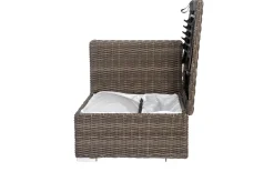 Best Mittelelement, grau, Polyrattan, 70 x 82 x 70 cm, verstellbare Sitzfläche, wasserfeste Kissenbox Polyrattan-Gartenmöbel|Gartenlounge