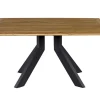Motavi Esstisch, anthrazit/natur, Alu/recyceltes Teak, 150 x 150 cm, rustikal gebürstet, FSC®-zertifiziertes Produkt Gartentische