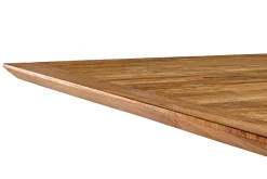 Motavi Esstisch, anthrazit/natur, Alu/recyceltes Teak, 150 x 150 cm, rustikal gebürstet, FSC®-zertifiziertes Produkt Gartentische