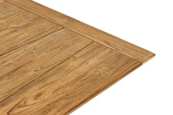 Motavi Esstisch, anthrazit/natur, Alu/recyceltes Teak, 150 x 150 cm, rustikal gebürstet, FSC®-zertifiziertes Produkt Gartentische