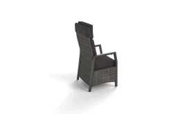 Hot Nova Diningsessel, anthrazit/grau, Alu/Polyrattan, 58 x 68 x 108 cm, verstellbare Rückenlehne, inkl. Polster Aluminium-Gartenmöbel|Gartenstühle & Gartensessel