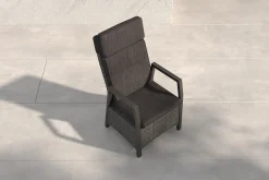 Hot Nova Diningsessel, anthrazit/grau, Alu/Polyrattan, 58 x 68 x 108 cm, verstellbare Rückenlehne, inkl. Polster Aluminium-Gartenmöbel|Gartenstühle & Gartensessel