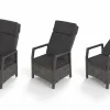 New Nova Garten-Essgruppe, schwarz/anthrazit/grau, Aluminium/Polyrattan/Steinimitat, Tisch 200/260 x 100 cm, 8 Diningsessel Garten-Essgruppen