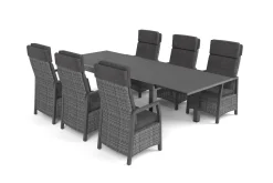 Nova Garten-Essgruppe, 6 Personen, ausziehbar, 160-260cm, Alu/Polyrattan/Spraystone Garten-Essgruppen