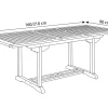Discount Ontario Ausziehtisch, natur, Teakholz, 160/210x90cm, fein geschliffen Gartentische
