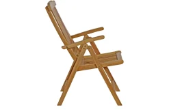 Outlet Ontario/Bounty Garten-Essgruppe, natur, Teak, 160/210x90cm, 8x Klappsessel Garten-Essgruppen